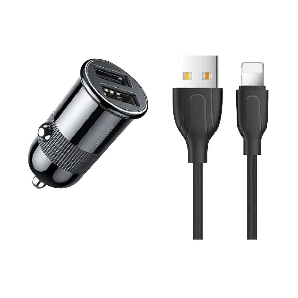 Joyroom 3.1A Mini Dual -Port Fast Car Charger, White, C-A06