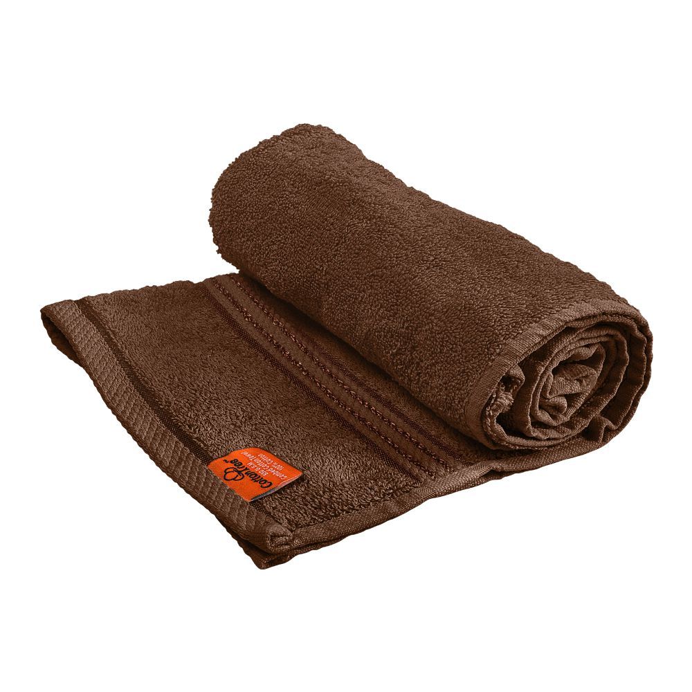 Cotton Tree Combed Cotton Hand Towel, 50x100, Medium Brown