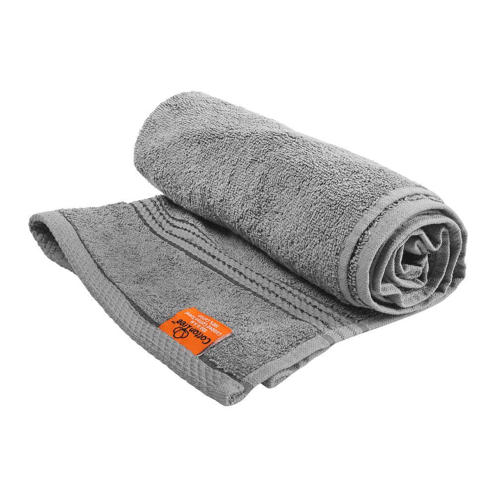 Cotton Tree Combed Cotton Bath Towel, 70x140, Light Grey