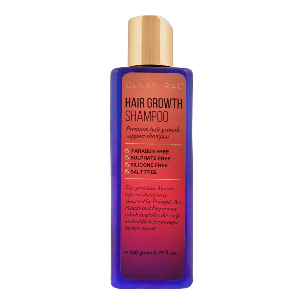 CoNatural Hair Growth Shampoo, Paraben & Sulfate Free, 260ml