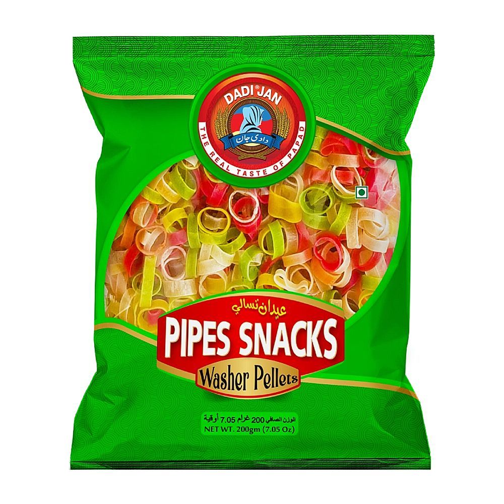 Dadi Jan Washer Pellets Pipes Snacks, 200g