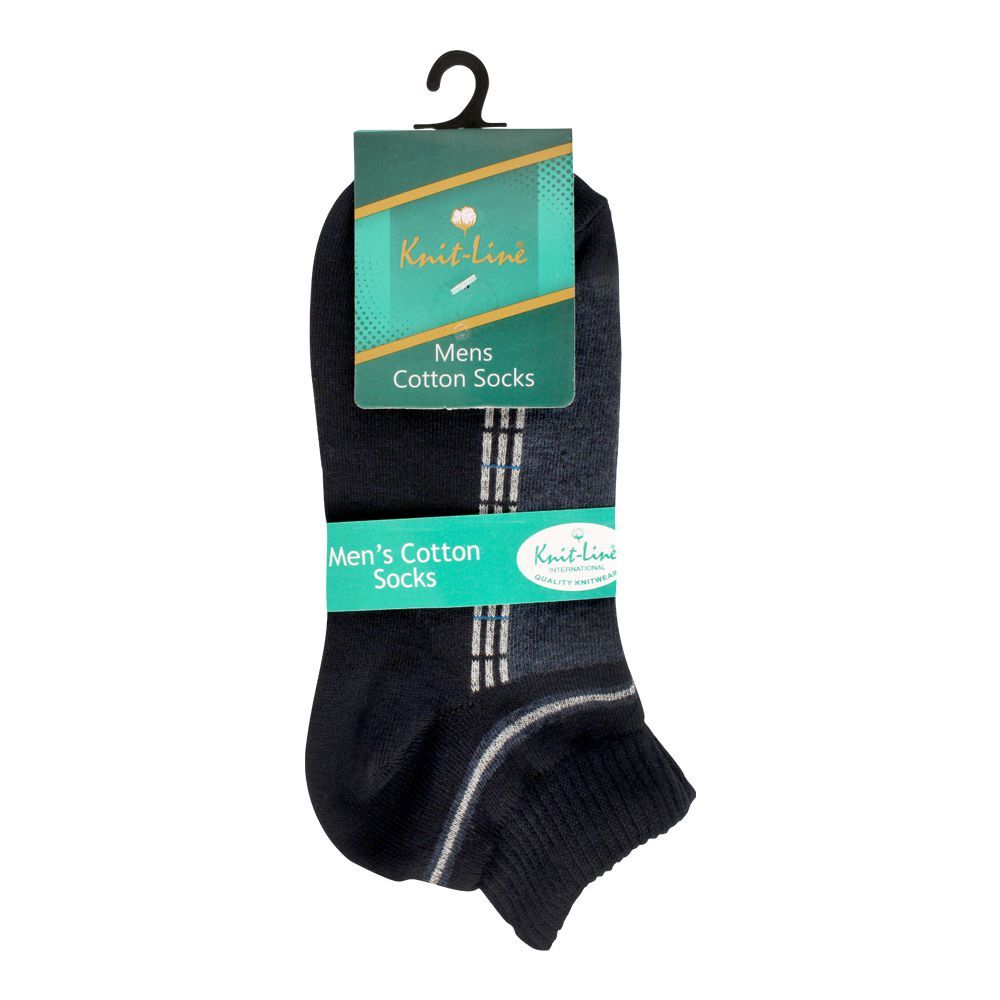 Knit Line Mens Cotton Socks, TR-Blue