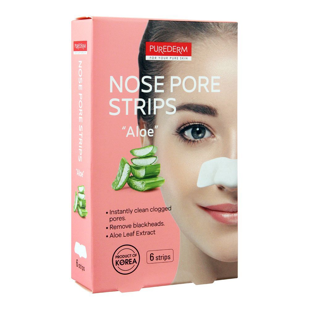 Purederm Aloe Nose Pore Strips, 6 Strips