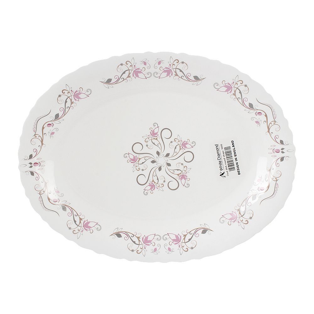 White Diamond Rice Dish, 14 Inches, No. 136