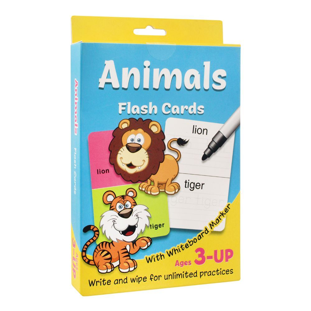 Flash Card: Animals With Board Marker Book