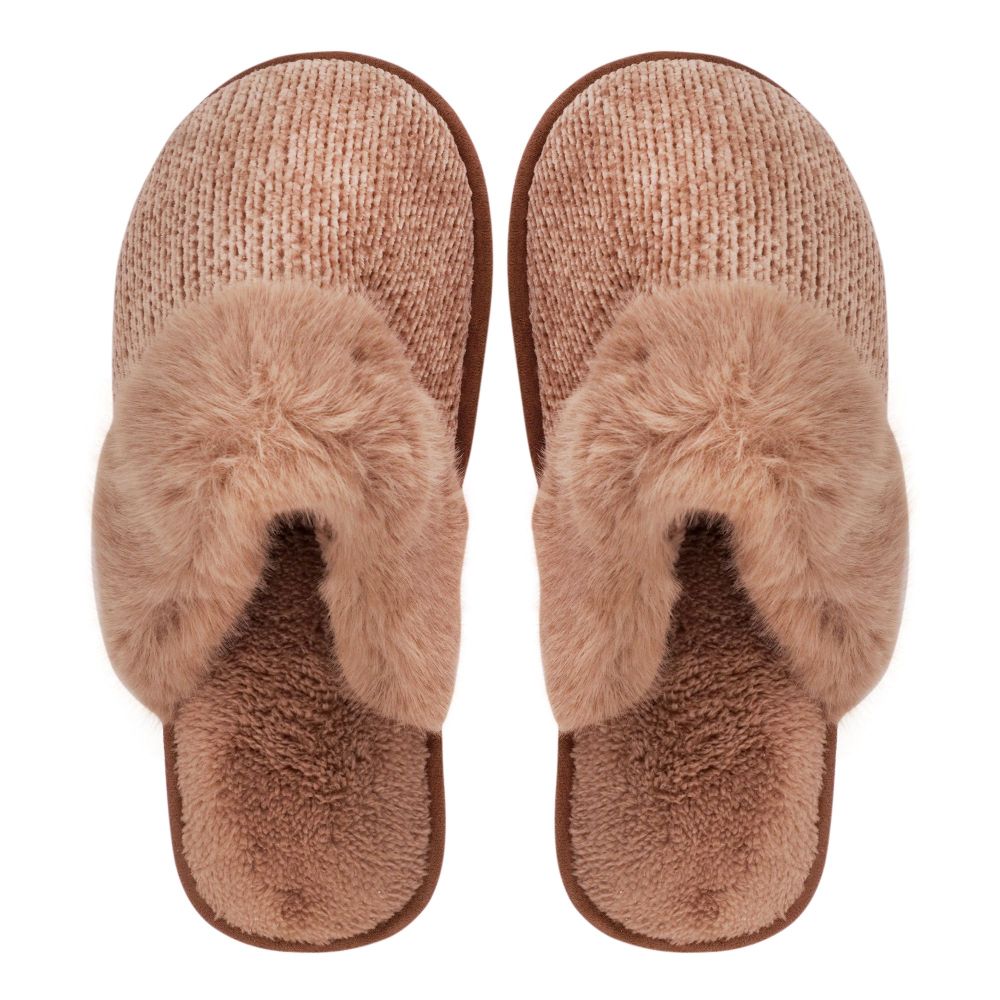 Women's Fur Slipper S-22, Brown