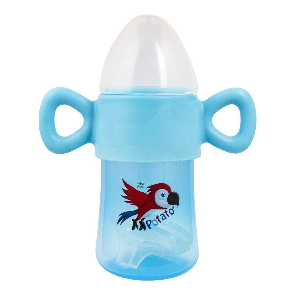 Potato Dr. Baby Spout Cup Wide Neck Bottle, Blue, 180ml, DB-101