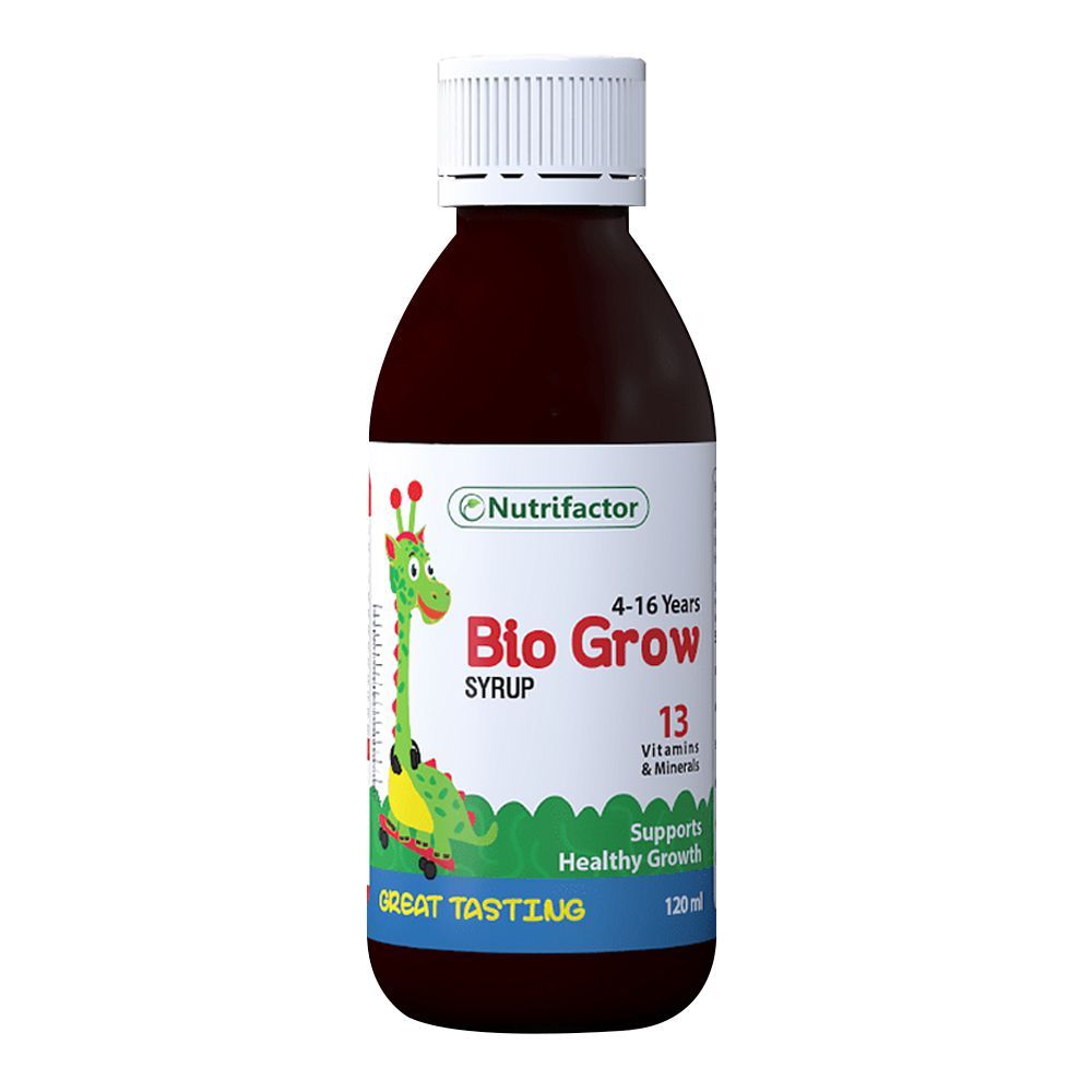 Nutrifactor Bio Grow 4-16 Years Food Supplement Syrup 120ml