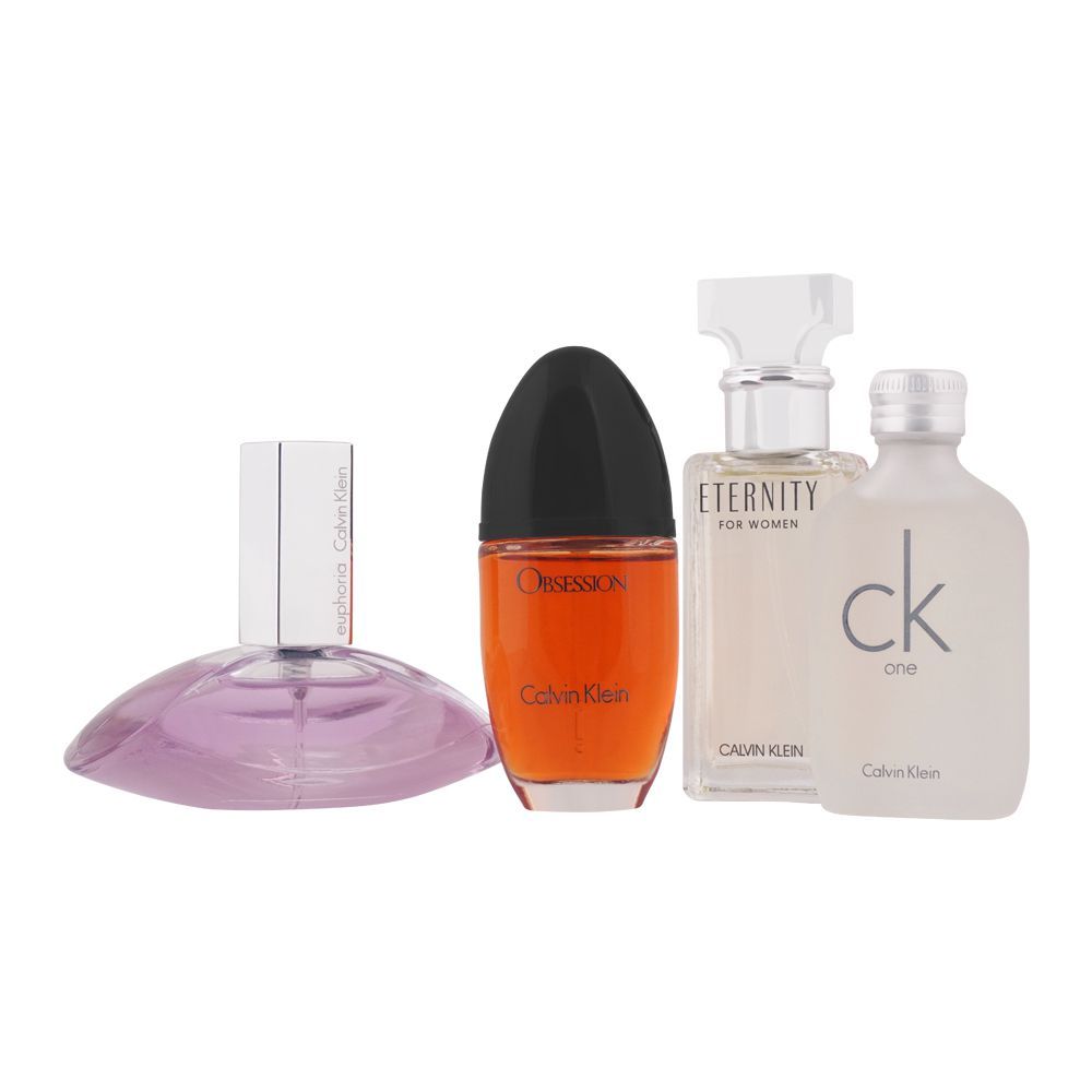 Calvin Klein Women's Gift Set 4 Piece, Euphoria, Eternity, Obsession, CK One