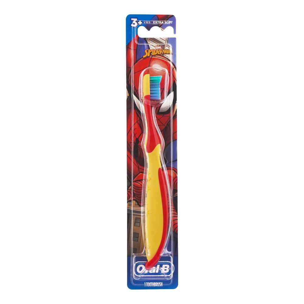 Oral-B Marvel Spiderman 3+ Toothbrush 1's Extra Soft, Red/Yellow