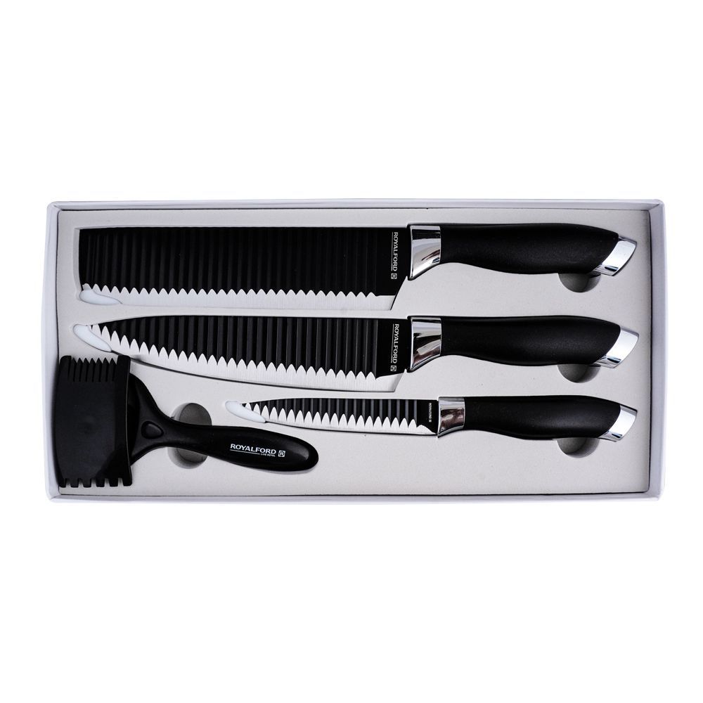 Royalford Non-Stick Coating Knife Set, 5's RF10461