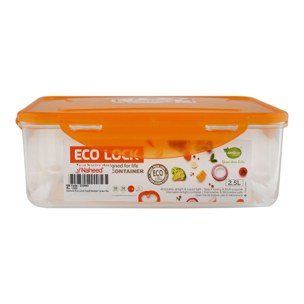 Appollo Eco Lock Food Keeper Large Red 2 5 Liters