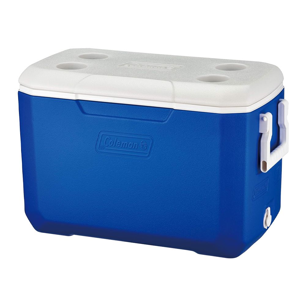 Coleman 48+5 Quart Combo Cooler, Portable Ice Box for Camping, Drinks & Picnics, Blue, 36078