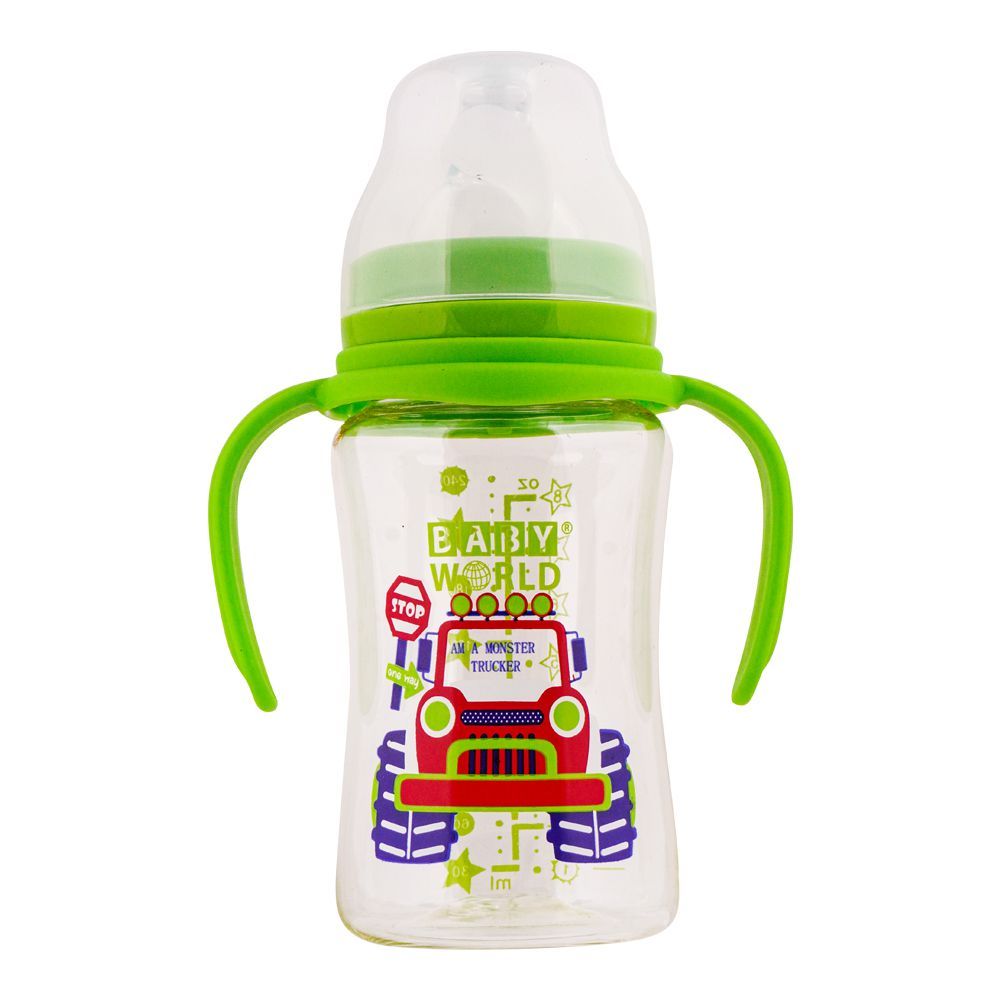 Baby World Contra Colic Wide Neck Feeding Bottle, 240ml, BW2008