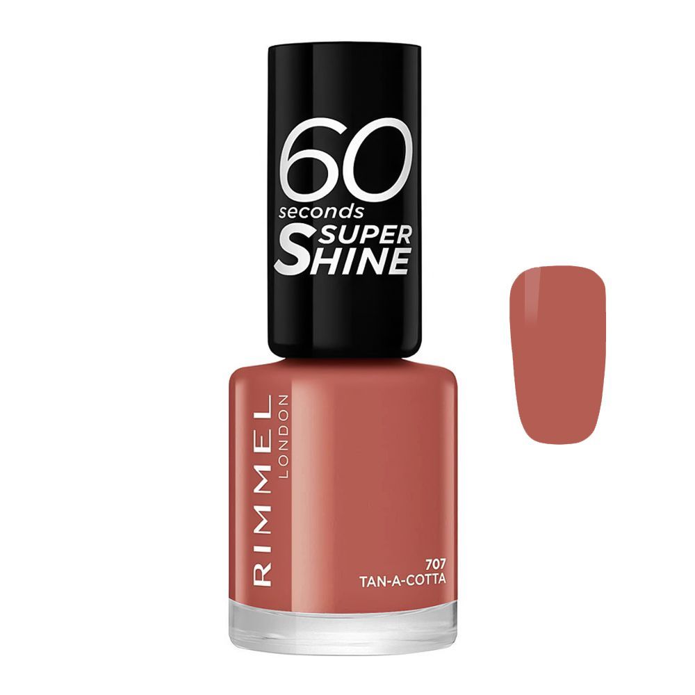 Rimmel 60 Second Nail Polish, 707 Tan-A-Cotta