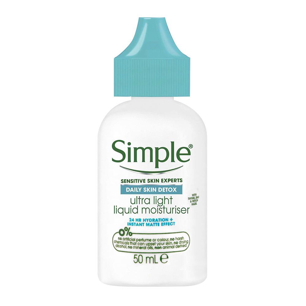 Simple Sensitive Skin Experts Ultra Light Liquid Moisturiser, 50ml