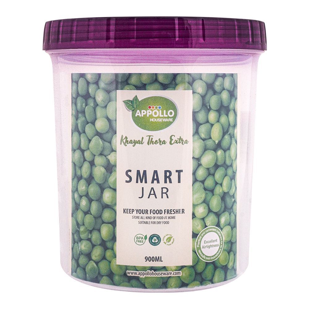 Appollo Smart Jar Large, Purple, 900ml