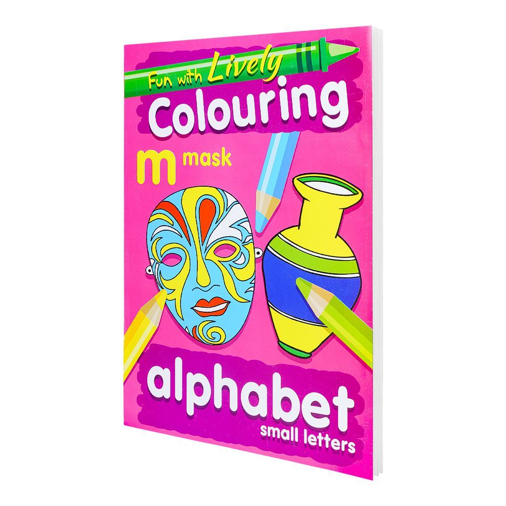 Paramount Fun With Lively Coloring Mask, Alphabet Small Letters Book, Coloring Book