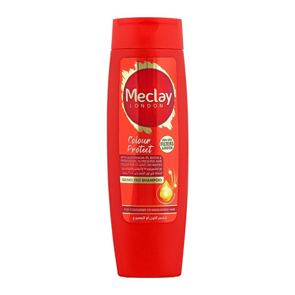 Meclay London Colour Protect UVA/UVB Filters & Biotin Sulfate Free Shampoo, 185ml