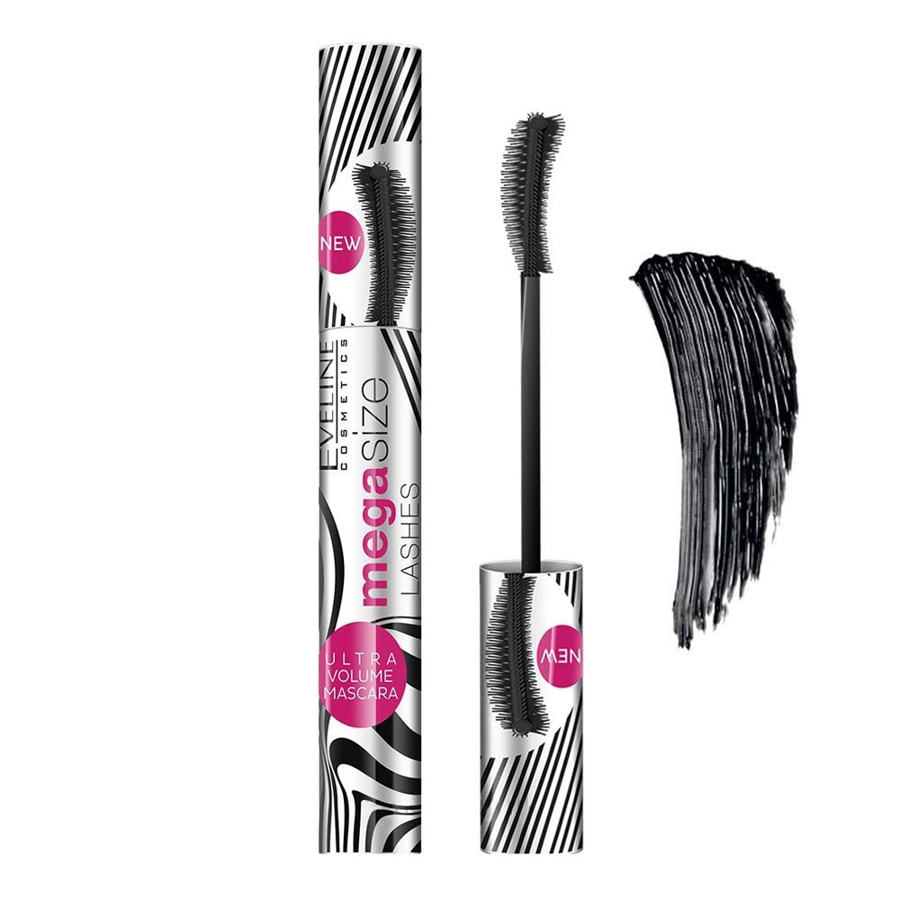 Eveline Mega Size Lashes U Litresa Volume Mascara, Black