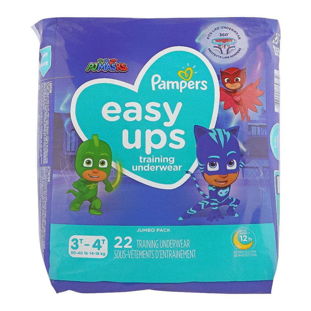 Pampers Easy Ups Boys Training Underwear, 3T-4T 14-18 KG, 22-Pack