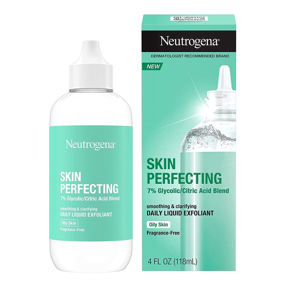 Neutrogena Skin Perfecting Smoothing & Clarifying Daily Liquid Exfoliant 4 fl oz product package