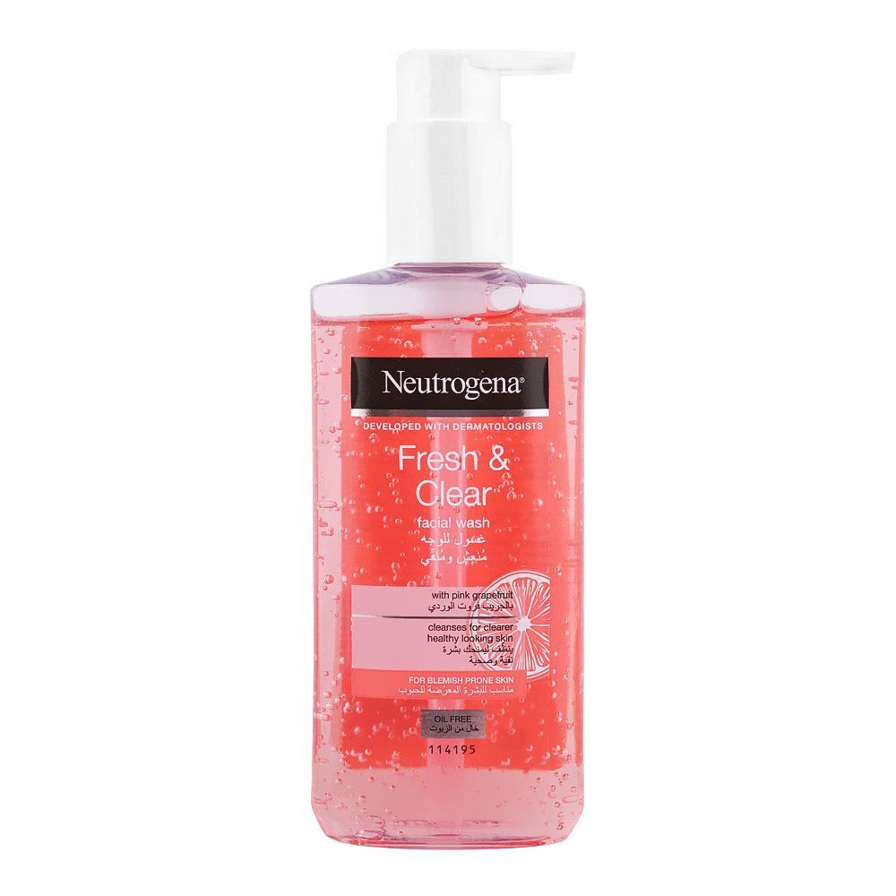 Neutrogena Fresh & Clear Pink Grapefruit Facial Wash, 200ml