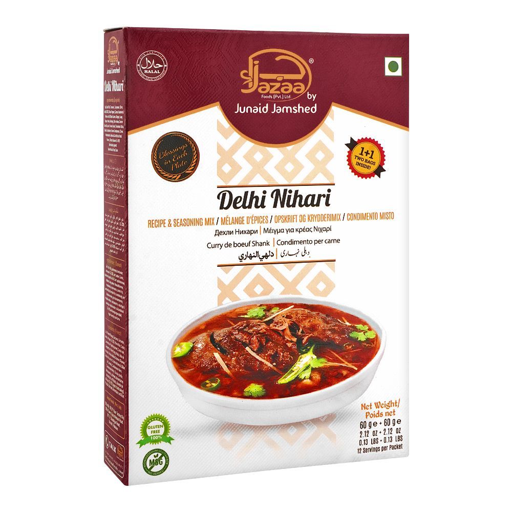 Jazaa Delhi Nihari Masala, 1+1 Two Packs Inside, 120g