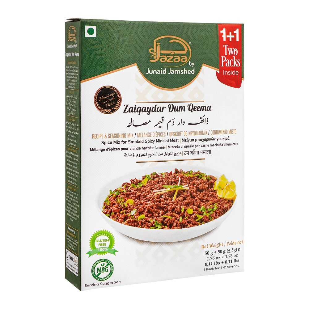 Jazaa Zaiqaydar Dum Qeema Masala, 1+1 Two Packs Inside, 120g