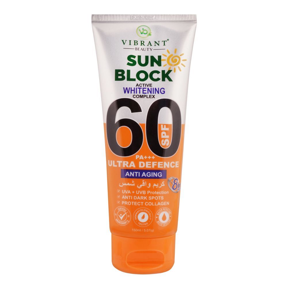 Vibrant Beauty Sun Block Anti Aging Ultra Defence, SPF60, 150ml