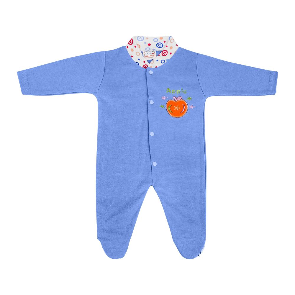 Dynamic Kids Romper With Socks Plain, Blue