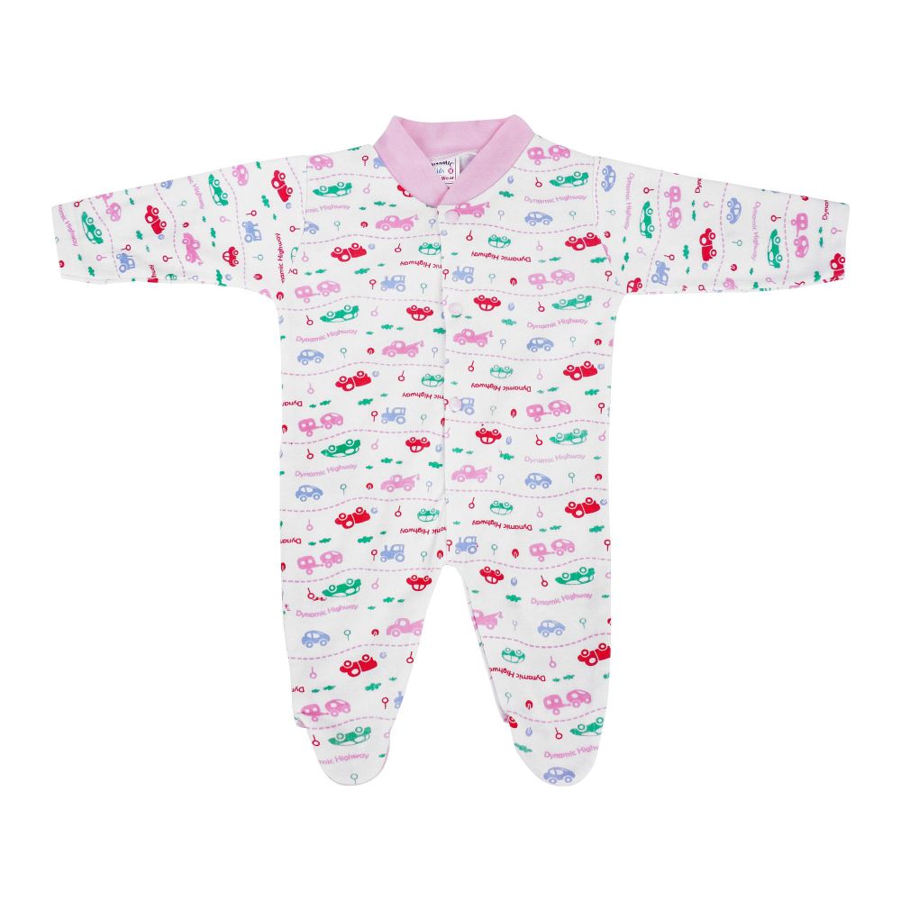 Dynamic Kids Romper With Socks Printed, Pink