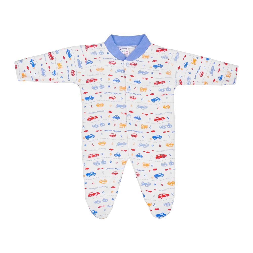 Dynamic Kids Romper With Socks Printed, Blue