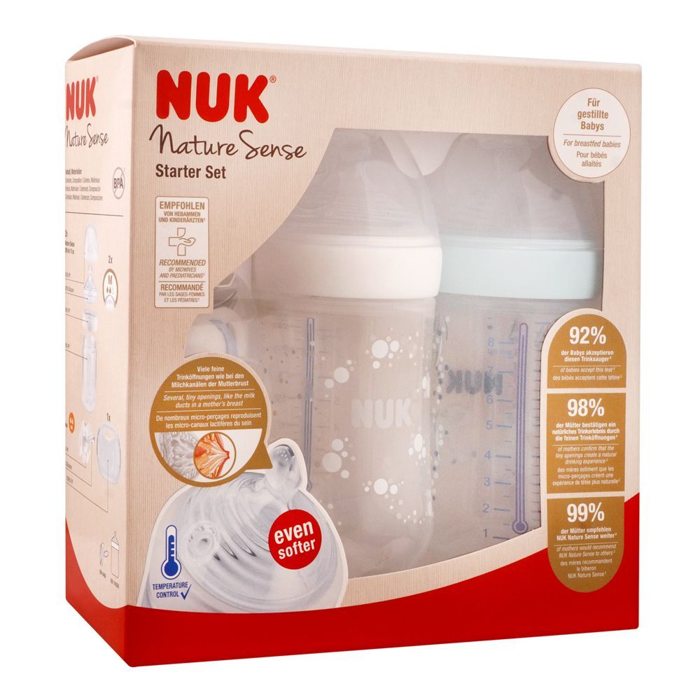 Purchase Nuk Nature Sense Starter Set Feeding Bottle, 0-6m