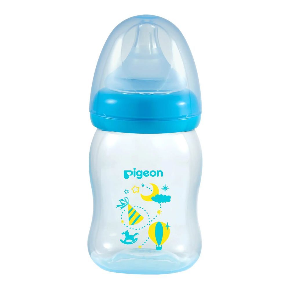 Pigeon Soft Touch Clear PP Feeding Bottle, Blue, 160ml, A78180