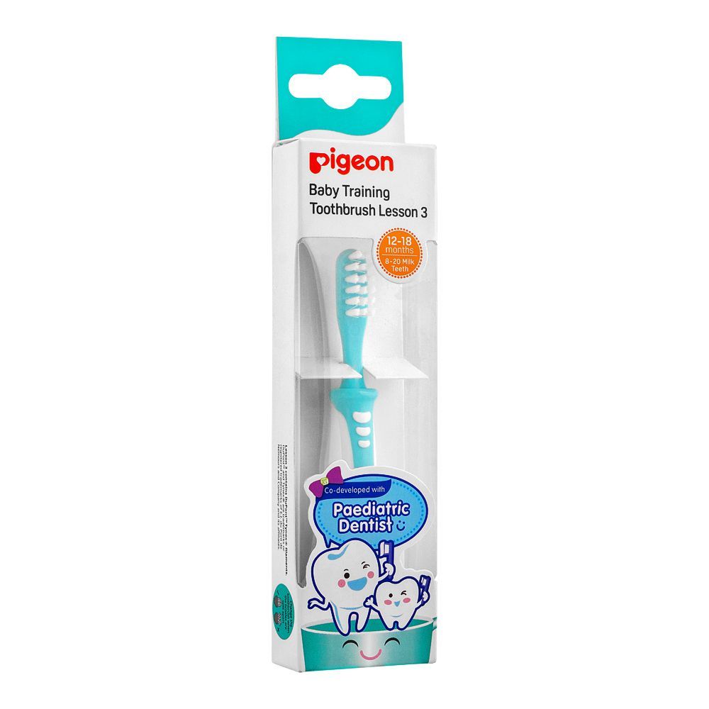 Pigeon Baby Training Toothbrush, Lesson-3, 12-18m, Orange, K78342-1