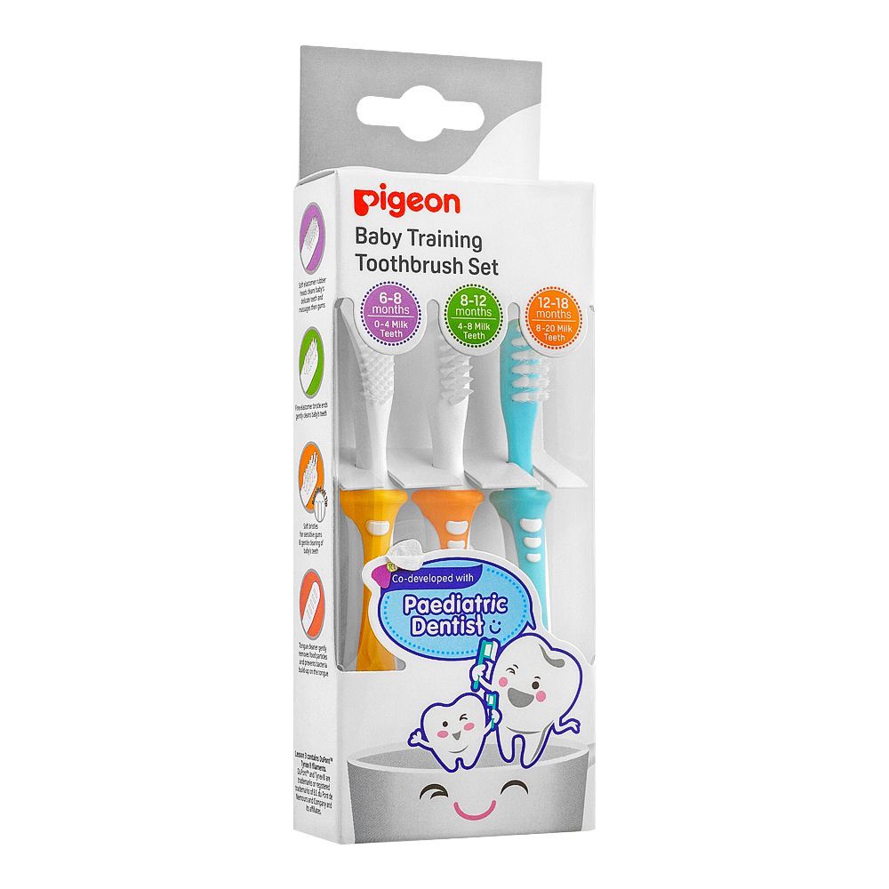 Pigeon Baby Training Toothbrush, Lesson-123 Set, K78343-1