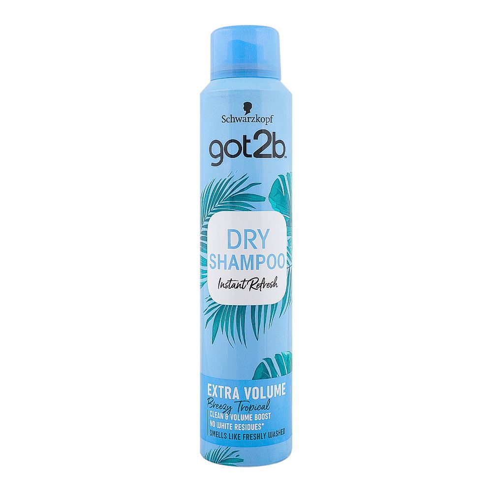 Schwarzkopf Got2b Instant Refresh Extra Volume Breezy Tropical Dry Shampoo, 200ml