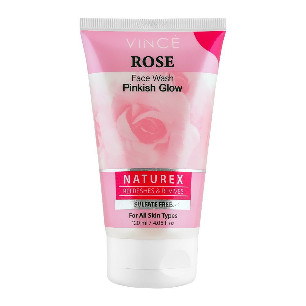 Vince Face Wash Rose Pinkish Glow Naturex Refreshes & Revives, 120ml