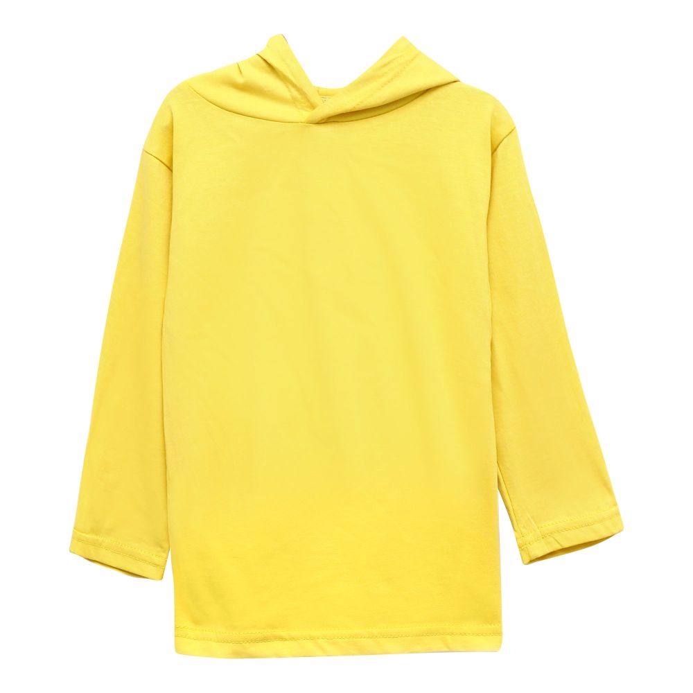 The Nest Happy Season Long Sleeve Hoodie T-Shirt, Mango Mint