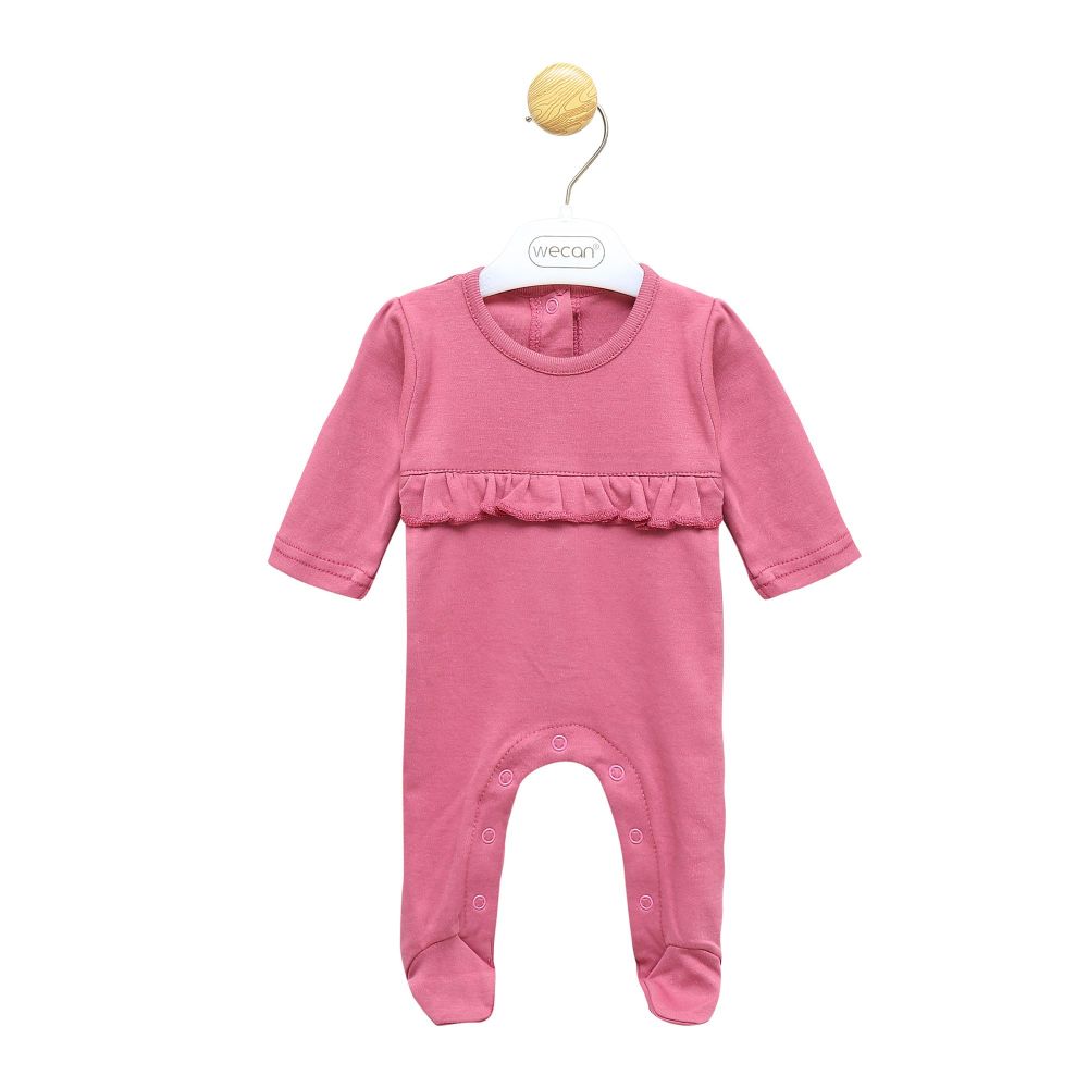 The Nest Autumn Forest Full Length Sleeping Suit (Frill), Rose Cloud