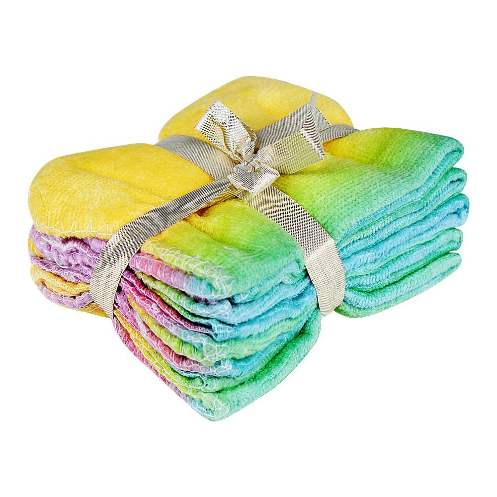 Indus Towel Ticky, Pack of 5 12x12, Multi Colour