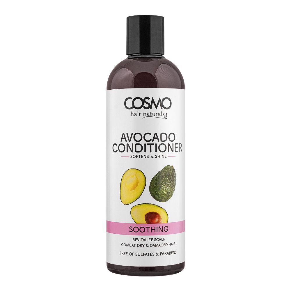 Cosmo Hair Naturals Soothing Avocado Conditioner, Combat Dry & Damaged Hair, 480ml