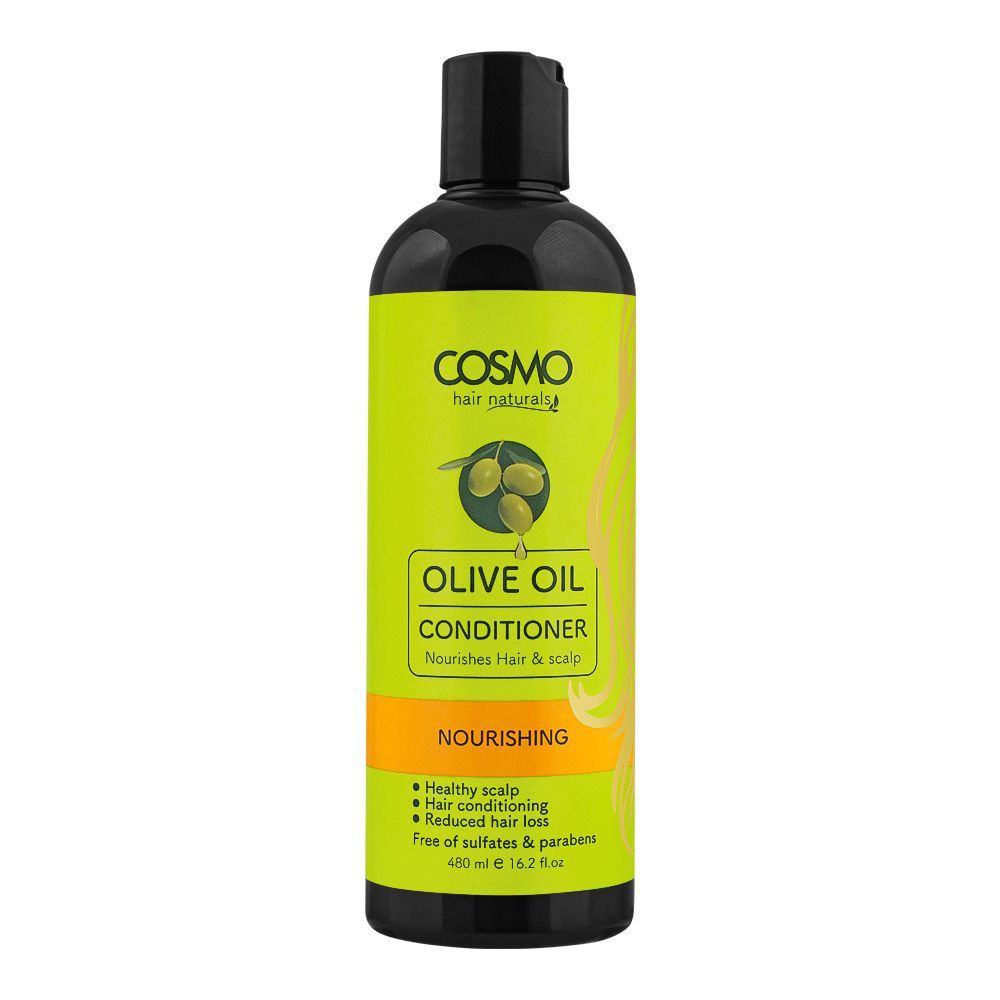 Cosmo Hair Naturals Nourishing Olive Oil Conditioner, Reduced Hair Loss, 480ml