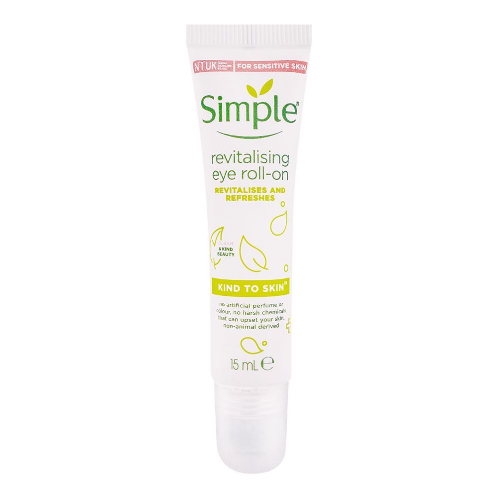 Simple Kind To Skin Revitalising Eye Roll-On, For Sensitive Skin, 15ml