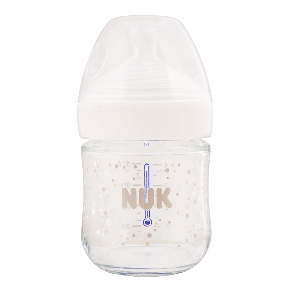 Nuk Nature Sense Glass Feeding Bottle, 120ml, 10747110