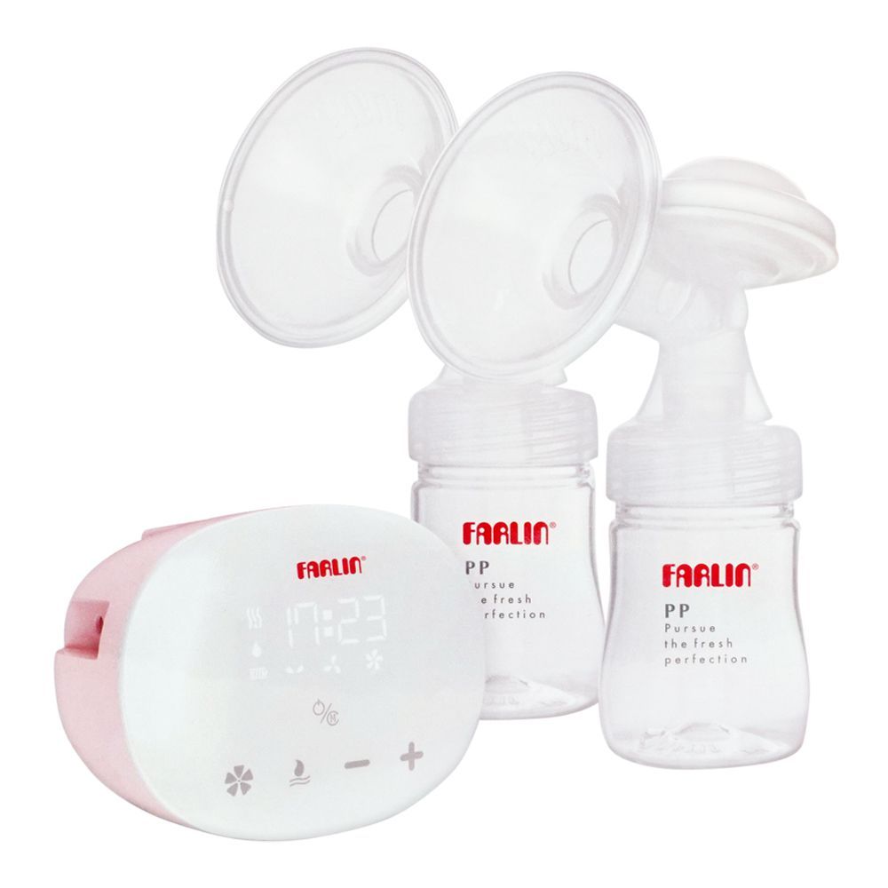 Farlin Ele-Dual Electric Breast Pump + Milk Storage Bottle, 4-Pack, AA-12018