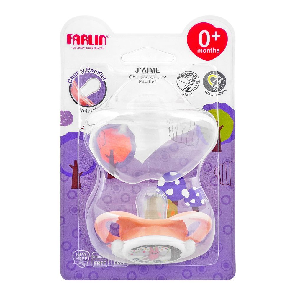 Farlin J' Aime Chu Chu Cherry Natural Pacifier, 0 Month+, BA-10019-M