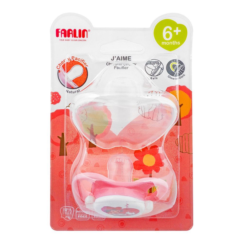 Farlin J' Aime Chu Chu Cherry Natural Pacifier, 6 Months+, BA-10020-G