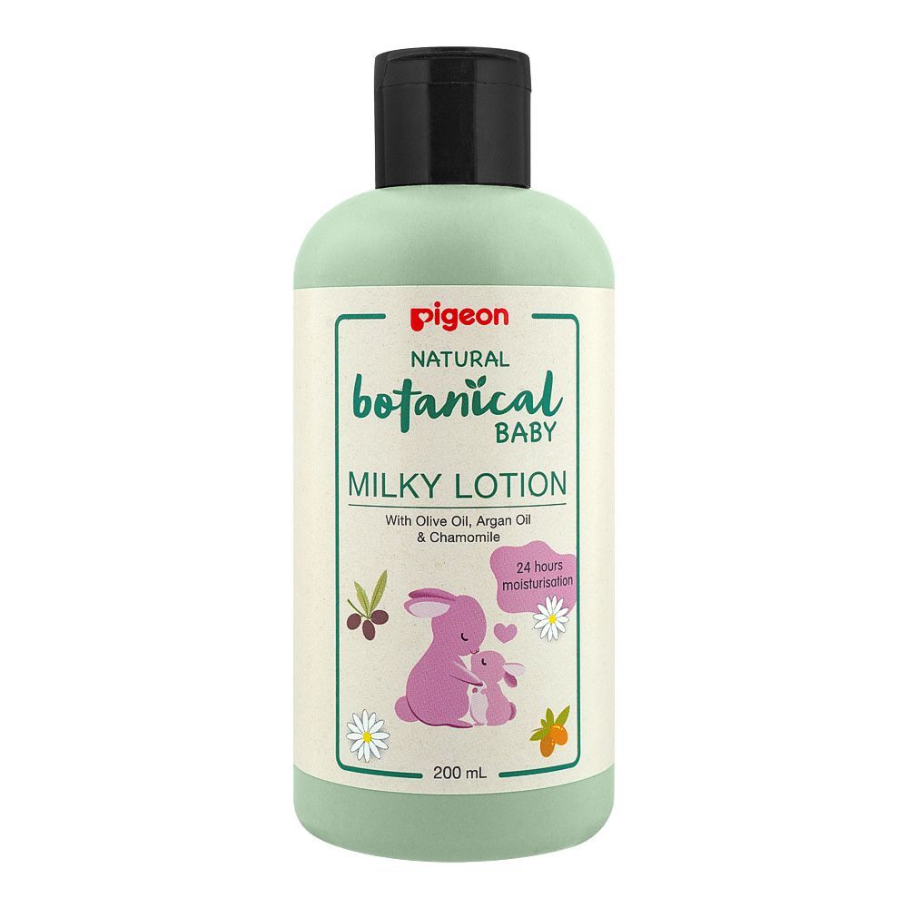 Pigeon Natural Botanical Olive Oil, Argan Oil & Camomile Baby Milk Lotion, 200ml